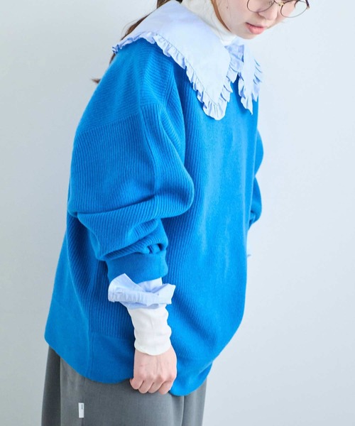 I am I in fact...（アイアムアイインファクト）の「MARTINI BLOUSE（シャツ/ブラウス・レディース・ブラック/ホワイト/サックスブルー・FREE）」の19枚目の写真