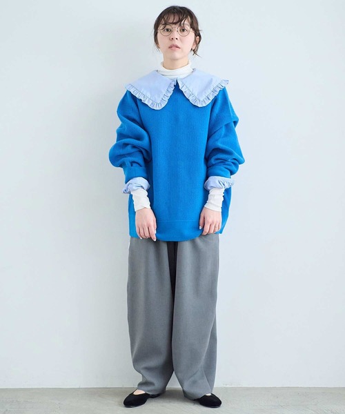I am I in fact...（アイアムアイインファクト）の「MARTINI BLOUSE（シャツ/ブラウス・レディース・ブラック/ホワイト/サックスブルー・FREE）」の22枚目の写真