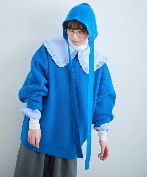 I am I in fact...(アイアムアイインファクト)の「MARTINI BLOUSE(シャツ/ブラウス・レディース・ブラック/ホワイト/サックスブルー・FREE)」の19枚目の写真
