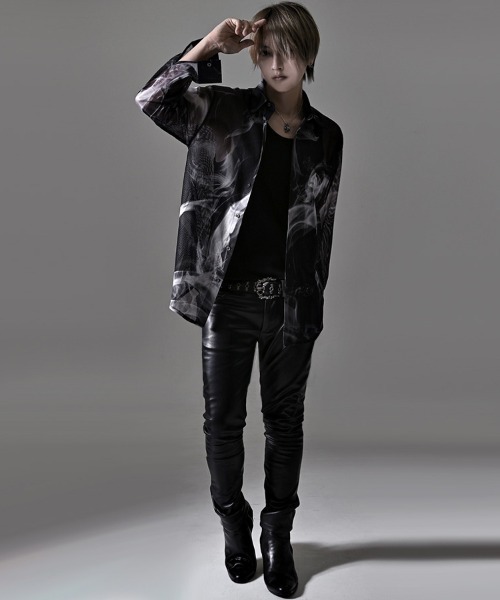 RUDOL（ルドル）の「『RUDOL/ルドル』 総プリントメッシュシャツ（シャツ/ブラウス・メンズ・レッド/ブラック・L/M）」の4枚目の写真