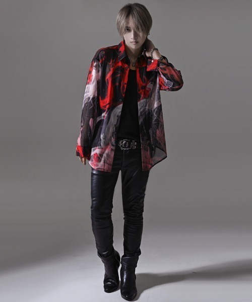 RUDOL（ルドル）の「『RUDOL/ルドル』 総プリントメッシュシャツ（シャツ/ブラウス・メンズ・レッド/ブラック・L/M）」の18枚目の写真