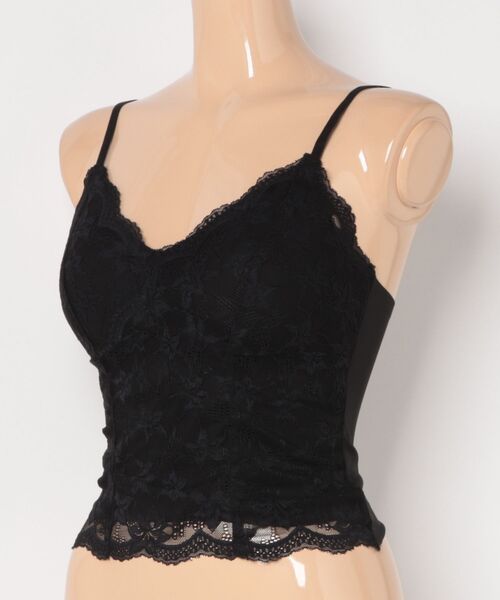 Lace Ladies（レースレディース）の「レース Vネック カップ付き キャミソール  インナー（タンクトップ・レディース・ベージュ/グレー/アイボリー/ブラック・FREE）」の5枚目の写真