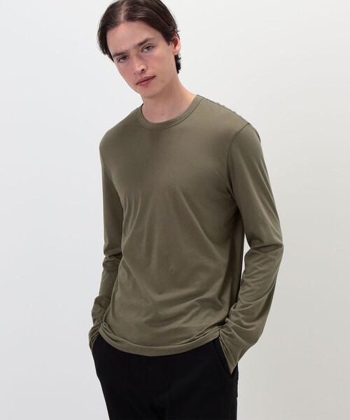 JAMES PERSE(ジェームスパース)の「リュクスジャージー ロングスリーブカットソー MELJ3246(Tシャツ/カットソー・メンズ・カーキ・1/3)」の2枚目の写真