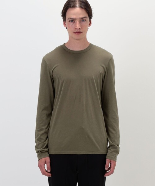 JAMES PERSE(ジェームスパース)の「リュクスジャージー ロングスリーブカットソー MELJ3246(Tシャツ/カットソー・メンズ・カーキ・1/3)」の3枚目の写真