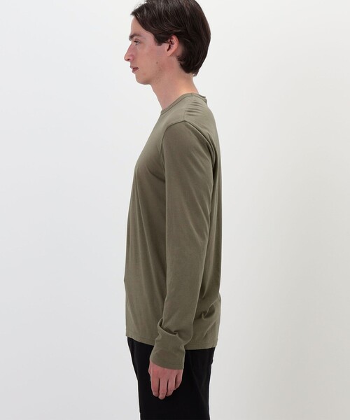 JAMES PERSE(ジェームスパース)の「リュクスジャージー ロングスリーブカットソー MELJ3246(Tシャツ/カットソー・メンズ・カーキ・1/3)」の4枚目の写真