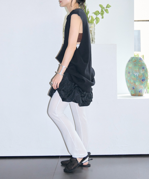CITYSHOP(シティーショップ)の「《追加》HENRY NECK THERMAL TOP :カットソー(Tシャツ/カットソー・レディース・ホワイト/ブラック・FREE)」の11枚目の写真