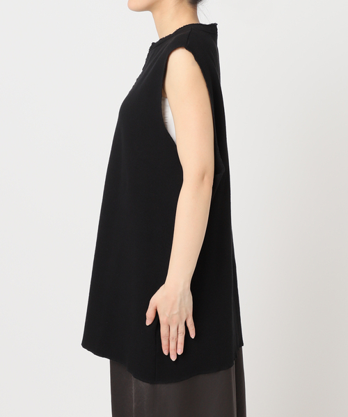 CITYSHOP(シティーショップ)の「《追加》HENRY NECK THERMAL TOP :カットソー(Tシャツ/カットソー・レディース・ホワイト/ブラック・FREE)」の6枚目の写真