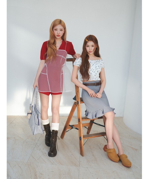 LILY BROWN（リリーブラウン）の「シャーリングカットトップス（Tシャツ/カットソー・レディース・ピンク/ドット/その他・F）」の5枚目の写真