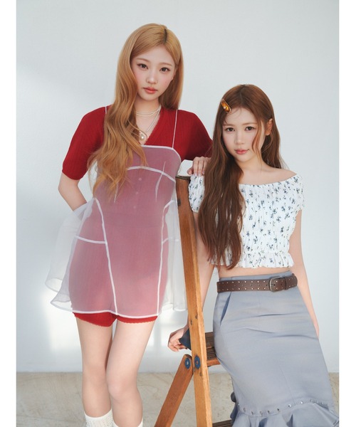 LILY BROWN（リリーブラウン）の「シャーリングカットトップス（Tシャツ/カットソー・レディース・ピンク/ドット/その他・F）」の6枚目の写真
