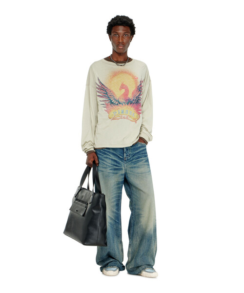 DIESEL(ディーゼル)の「メンズ 長袖Tシャツ T-BOXT-LS-AA1(Tシャツ/カットソー・メンズ・ブラウン系その他/ベージュ系その他・MEDIUM/LARGE/SMALL/X-SMALL/XX-LARGE/XXX-LARGE/X-LARGE)」の3枚目の写真