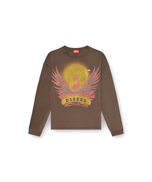 DIESEL(ディーゼル)の「メンズ 長袖Tシャツ T-BOXT-LS-AA1(Tシャツ/カットソー・メンズ・ブラウン系その他/ベージュ系その他・MEDIUM/LARGE/SMALL/X-SMALL/XX-LARGE/XXX-LARGE/X-LARGE)」の10枚目の写真
