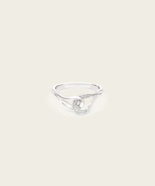 SWAROVSKI(スワロフスキー)の「【公式】【スワロフスキー】Classica リング, ラウンドカット, インターロッキング, ホワイト, スターリングシルバー(リング・レディース・シルバー・55)」の1枚目の写真