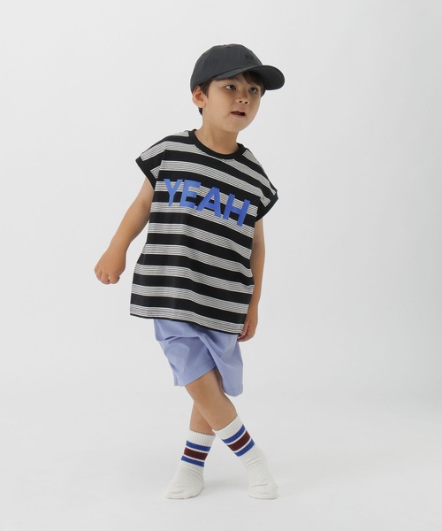 GLOBAL WORK(グローバルワーク)の「ヘビロッTEEボーダーノースリーブ/T/722115(タンクトップ・キッズ・ブラック系その他/ブラウン系その他・110cm/100cm/120cm)」の9枚目の写真
