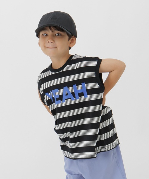 GLOBAL WORK(グローバルワーク)の「ヘビロッTEEボーダーノースリーブ/T/722115(タンクトップ・キッズ・ブラック系その他/ブラウン系その他・110cm/100cm/120cm)」の12枚目の写真