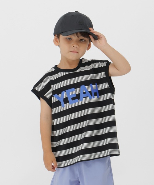 GLOBAL WORK(グローバルワーク)の「ヘビロッTEEボーダーノースリーブ/T/722115(タンクトップ・キッズ・ブラック系その他/ブラウン系その他・110cm/100cm/120cm)」の14枚目の写真
