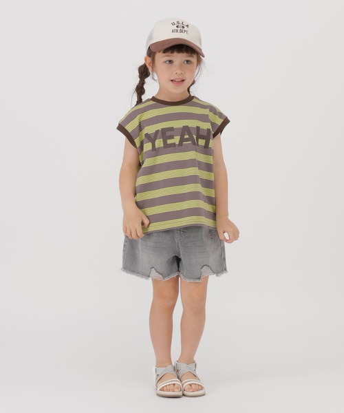 GLOBAL WORK(グローバルワーク)の「ヘビロッTEEボーダーノースリーブ/T/722115(タンクトップ・キッズ・ブラック系その他/ブラウン系その他・110cm/100cm/120cm)」の5枚目の写真