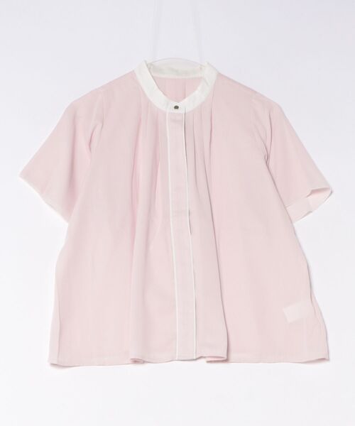 styiro(スタイロ)の「シフォン配色パイピングブラウス レディース 半袖 オフィス 通勤 きれいめ(シャツ/ブラウス・レディース・ライトベージュ/オフホワイト/ピンク/ネイビー・FREE)」の18枚目の写真