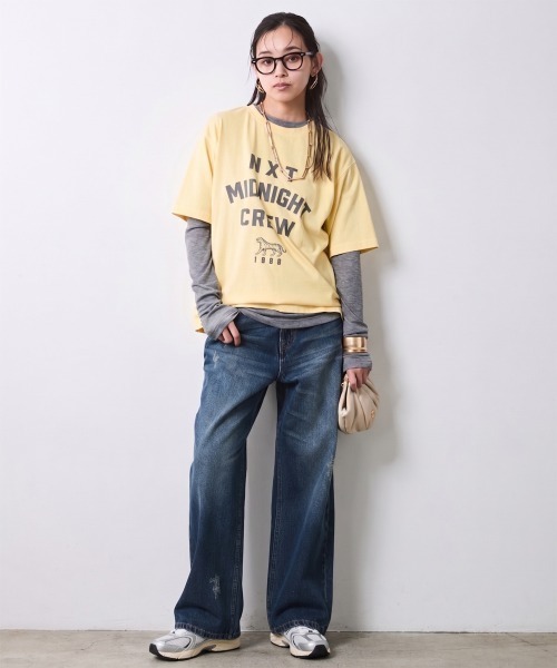 CHIC STYLE(シックスタイル)の「エアリーカットソープルオーバー<大きいサイズ有>シックスタイル(Tシャツ/カットソー・レディース・ブラック/グレー/オフホワイト・5L/4L/3L/LL/L/M)」の8枚目の写真