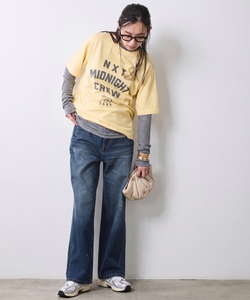 CHIC STYLE(シックスタイル)の「エアリーカットソープルオーバー<大きいサイズ有>シックスタイル(Tシャツ/カットソー・レディース・ブラック/グレー/オフホワイト・5L/4L/3L/LL/L/M)」の11枚目の写真