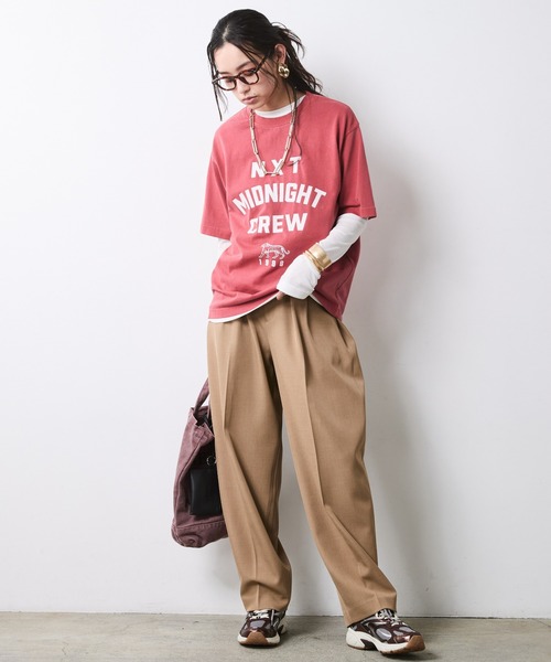 CHIC STYLE(シックスタイル)の「エアリーカットソープルオーバー<大きいサイズ有>シックスタイル(Tシャツ/カットソー・レディース・ブラック/グレー/オフホワイト・5L/4L/3L/LL/L/M)」の13枚目の写真