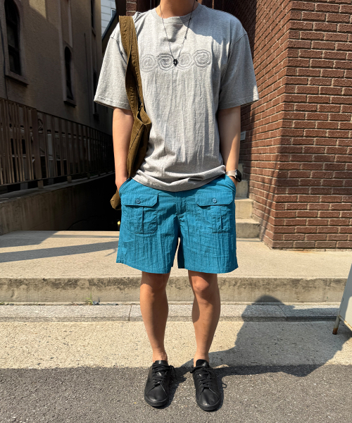 INTEMPOMOOD(インテンポムード)の「サイポケットカーゴショーツ_アクアブルー(その他パンツ・メンズ・スカイブルー・MEDIUM/LARGE)」の15枚目の写真