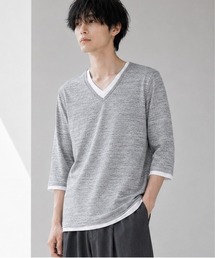 B.I.D. | 《Bd》フェイクレイヤード 7分袖カットソー(Tシャツ/カットソー)