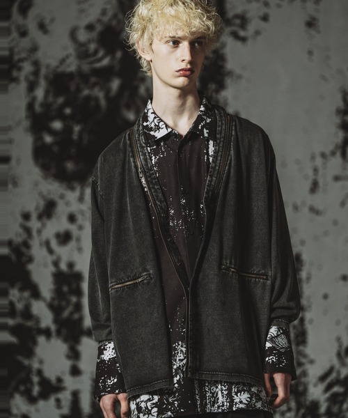 NO ID.（ノーアイディ）の「【NO ID.】Abstracts Print Long Shirt / Abstractsプリントロングシャツ（シャツ/ブラウス・メンズ・ホワイト/ブラック・ONE SIZE）」の12枚目の写真