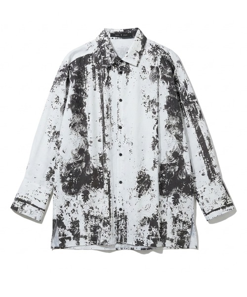 NO ID.（ノーアイディ）の「【NO ID.】Abstracts Print Long Shirt / Abstractsプリントロングシャツ（シャツ/ブラウス・メンズ・ホワイト/ブラック・ONE SIZE）」の20枚目の写真