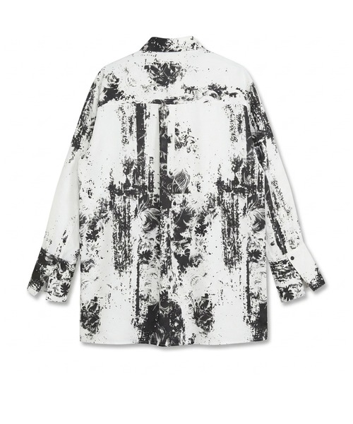 NO ID.（ノーアイディ）の「【NO ID.】Abstracts Print Long Shirt / Abstractsプリントロングシャツ（シャツ/ブラウス・メンズ・ホワイト/ブラック・ONE SIZE）」の22枚目の写真