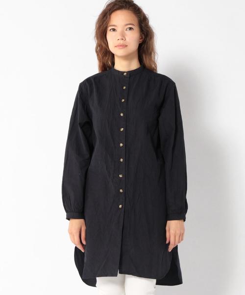 SHIPS Days(シップスデイズ)の「Villon'd: シャツチュニック(ネイビー)◇(シャツ/ブラウス・レディース・ネイビー・S~M/M~L)」の2枚目の写真
