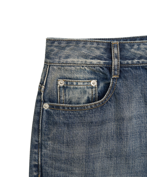 PEPLEE(ペプリー)の「Washed Denim Boots Cut Pants (Blue)(デニムパンツ・レディース・その他・SMALL/MEDIUM/LARGE)」の4枚目の写真