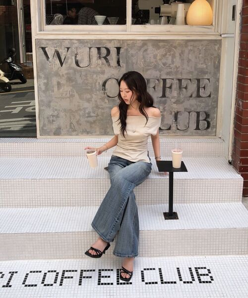PEPLEE(ペプリー)の「Washed Denim Boots Cut Pants (Blue)(デニムパンツ・レディース・その他・SMALL/MEDIUM/LARGE)」の9枚目の写真