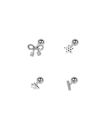 [SET] キッチドット星リボンピアス