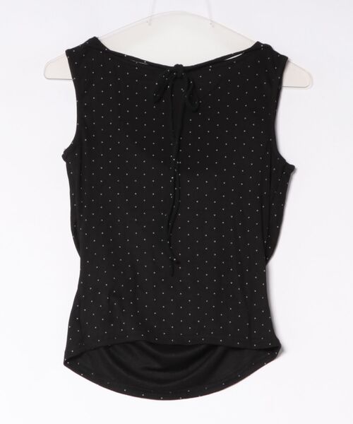 Nia(ニア)の「Nia(ニア)/ドットドレープショルダーリボントップス(Tシャツ/カットソー・レディース・ブラック/ピンク/イエロー/ライトブルー・FREE)」の6枚目の写真