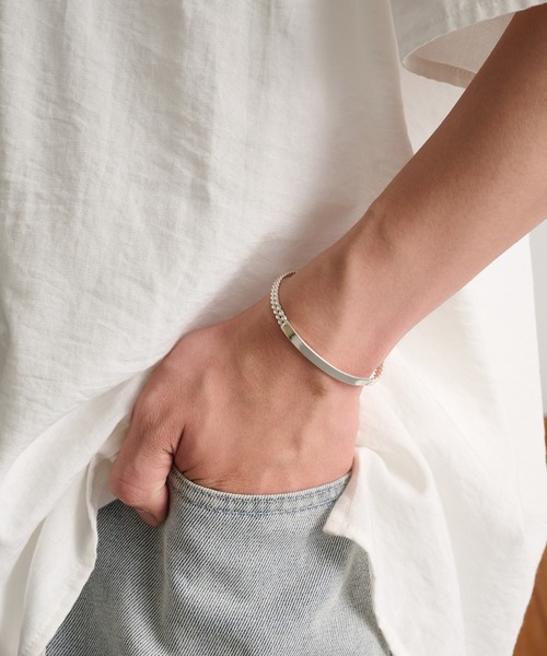 MILITARY(ミリタリー)の「【MAISON CLUB】Vintage Center Flat Bangle Silver925 KUN(バングル/リストバンド・メンズ・シルバー・FREE)」の10枚目の写真