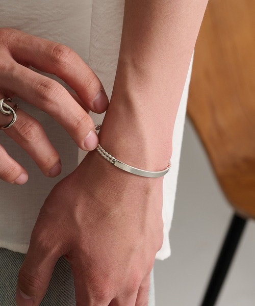 MILITARY(ミリタリー)の「【MAISON CLUB】Vintage Center Flat Bangle Silver925 KUN(バングル/リストバンド・メンズ・シルバー・FREE)」の9枚目の写真