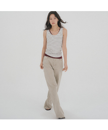 TFL 07 STRIPE SLEEVELESS [TISU08TS39]_Ivory&Gray