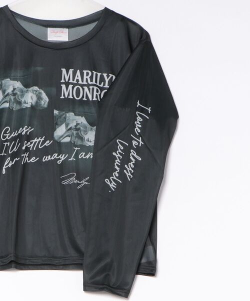 PAGEBOY(ページボーイ)の「【Marilyn Monroe】フォトシアーロングスリーブ(Tシャツ/カットソー・レディース・ブラック/オフホワイト・FREE)」の22枚目の写真