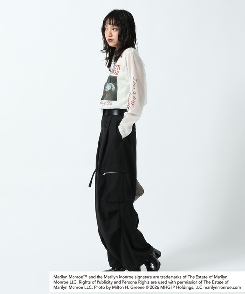 PAGEBOY(ページボーイ)の「【Marilyn Monroe】フォトシアーロングスリーブ(Tシャツ/カットソー・レディース・ブラック/オフホワイト・FREE)」の11枚目の写真