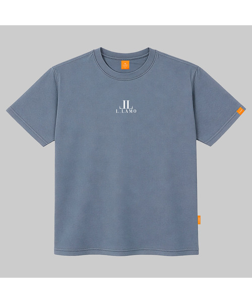 LLAMO(エラモ)の「LLロゴ 半袖Tシャツ 男女共用 ビッグサイズ(Tシャツ/カットソー・メンズ・ホワイト/ブラック/グレー/ダークインディゴブルー・SMALL/MEDIUM/LARGE/X-LARGE/2XL/4XL/3XL)」の4枚目の写真