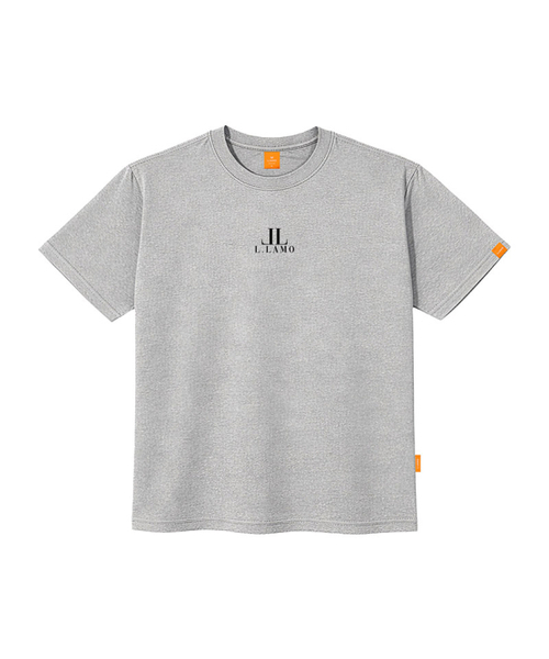 LLAMO(エラモ)の「LLロゴ 半袖Tシャツ 男女共用 ビッグサイズ(Tシャツ/カットソー・メンズ・ホワイト/ブラック/グレー/ダークインディゴブルー・SMALL/MEDIUM/LARGE/X-LARGE/2XL/4XL/3XL)」の5枚目の写真