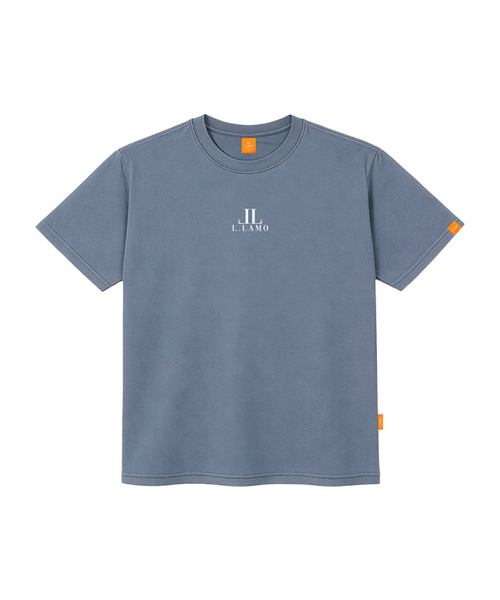 LLAMO(エラモ)の「LLロゴ 半袖Tシャツ 男女共用 ビッグサイズ(Tシャツ/カットソー・メンズ・ホワイト/ブラック/グレー/ダークインディゴブルー・SMALL/MEDIUM/LARGE/X-LARGE/2XL/4XL/3XL)」の6枚目の写真