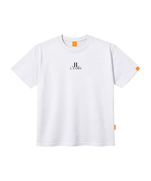 LLAMO(エラモ)の「LLロゴ 半袖Tシャツ 男女共用 ビッグサイズ(Tシャツ/カットソー・メンズ・ホワイト/ブラック/グレー/ダークインディゴブルー・SMALL/MEDIUM/LARGE/X-LARGE/2XL/4XL/3XL)」の7枚目の写真