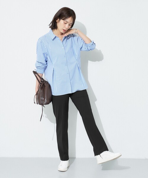 INDIVI(インディヴィ)の「【高ストレッチ/撥水/接触冷感】リラックス スリムストレートパンツ(その他パンツ・レディース・ブラック・05/13/15 /36/38/40/19)」の4枚目の写真