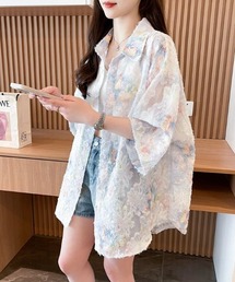 プラスサイズ 半袖シャツジャケット