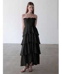 frilly chiffon tiered dress