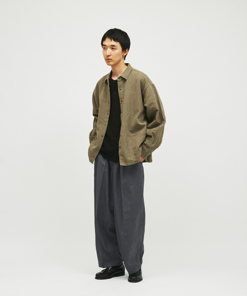 JOURNAL STANDARD J.S HOMESTEAD(ジャーナルスタンダードホームステッド)の「J.S.Homestead / コットン リネン ウエスト ポケット 短丈 シャツ(シャツ/ブラウス・メンズ・ブラウン系その他/カーキ/ベージュ/ブラック・MEDIUM/LARGE)」の17枚目の写真