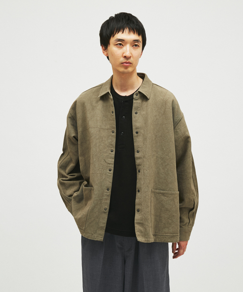 JOURNAL STANDARD J.S HOMESTEAD(ジャーナルスタンダードホームステッド)の「J.S.Homestead / コットン リネン ウエスト ポケット 短丈 シャツ(シャツ/ブラウス・メンズ・ブラウン系その他/カーキ/ベージュ/ブラック・MEDIUM/LARGE)」の20枚目の写真