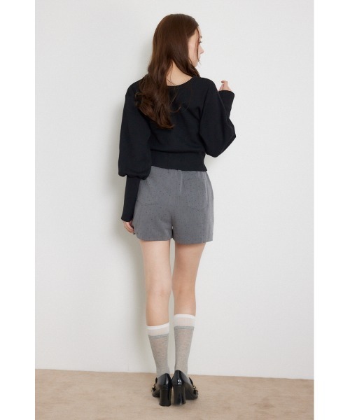 rienda（リエンダ）の「【AW先行アイテム】ウォッシャブルコンパクトニットカーディガントップス　秋服（カーディガン/ボレロ・レディース・レッド/ライトグレー/ライトピンク/ブラック・FREE）」の7枚目の写真