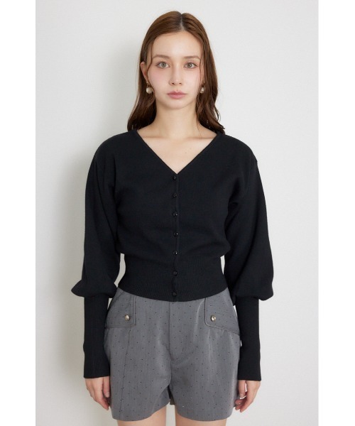 rienda（リエンダ）の「【AW先行アイテム】ウォッシャブルコンパクトニットカーディガントップス　秋服（カーディガン/ボレロ・レディース・レッド/ライトグレー/ライトピンク/ブラック・FREE）」の11枚目の写真